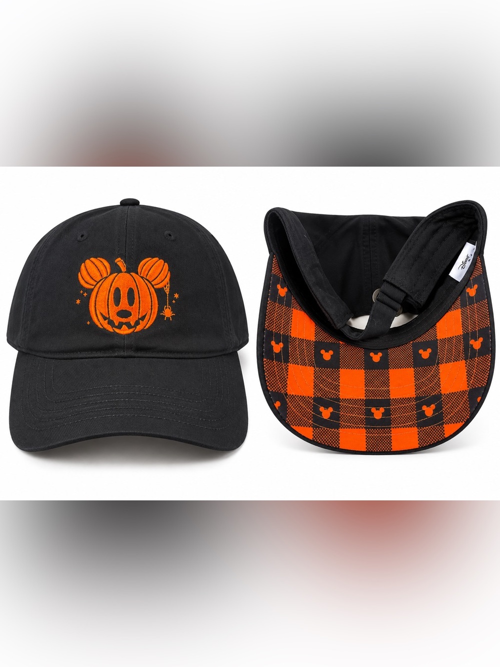 Halloween Black Baseball Cap with Orange Pumpkin Embroidery